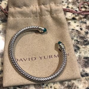 David Yurman Women’s  Cuff Bracelet Green Onyx
